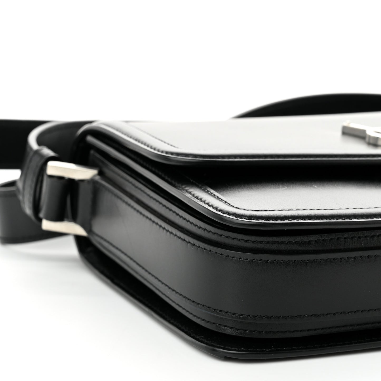 Box Calfskin Monogram Medium Solferino Satchel Black