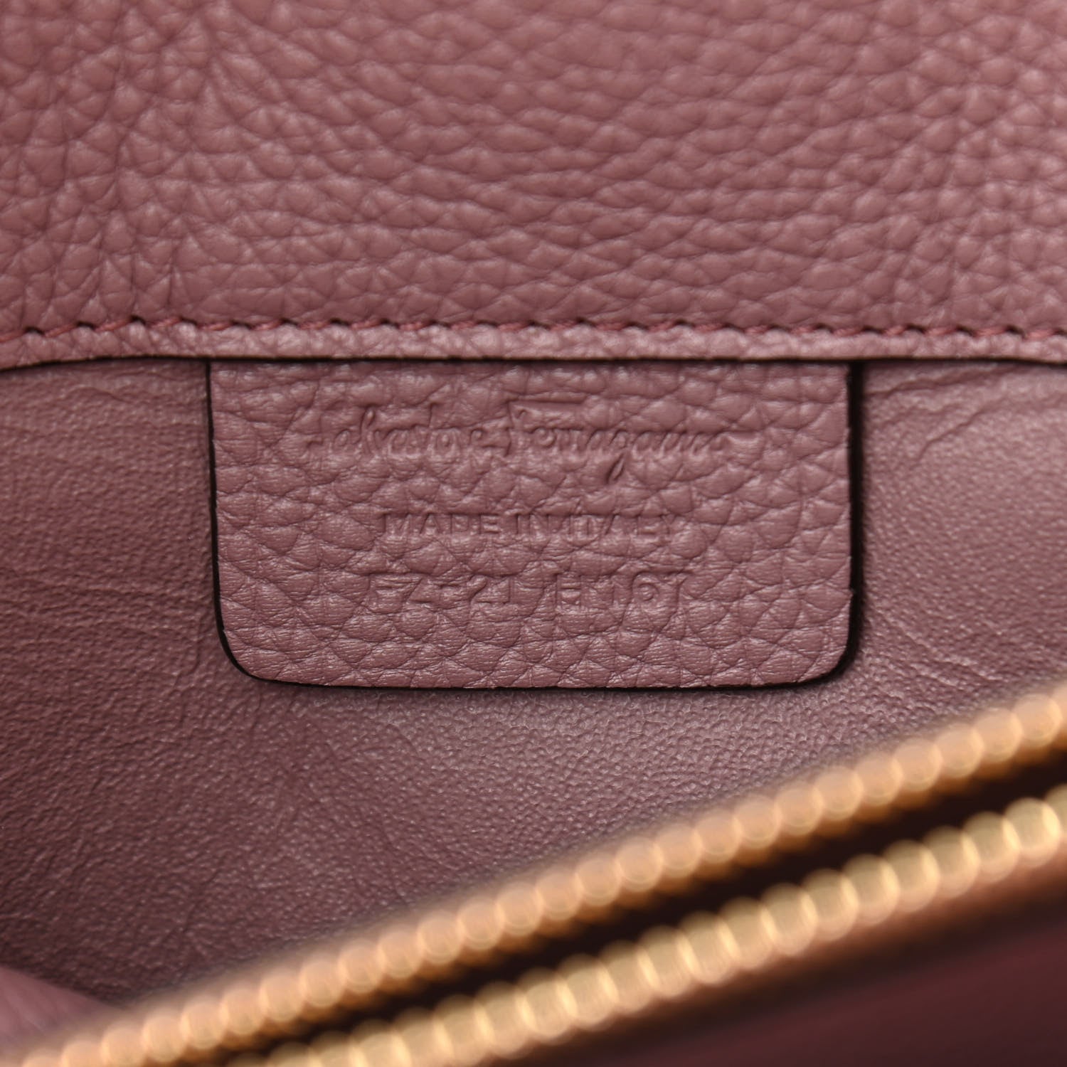 Salvatore Ferragamo Calfskin Large Studio Bag Caraway Seed 7 of 10