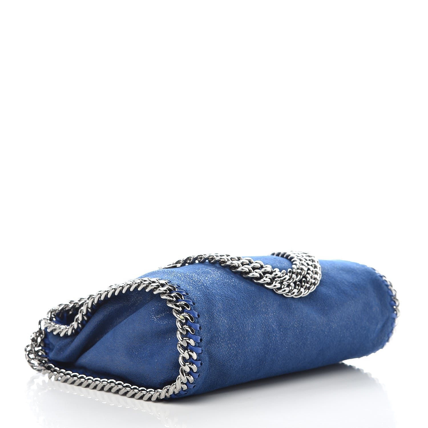 Stella McCartney Shaggy Deer Mini Falabella Fold Over Tote Royal Blue 4 of 9