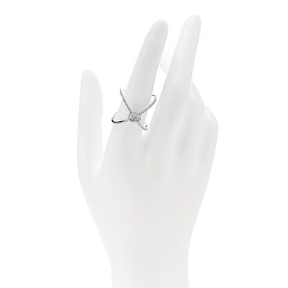Gucci 18K White Gold Diamond Running G Cross Ring 56 7.5 2 of 5