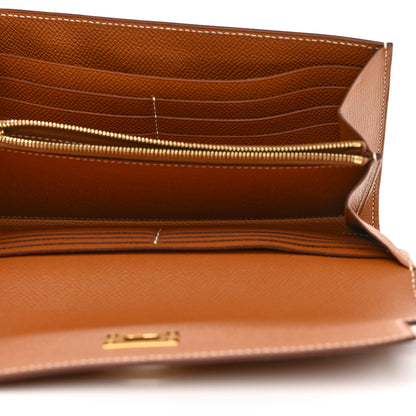 Hermes Epsom Kelly Longue Wallet Gold 5 of 9