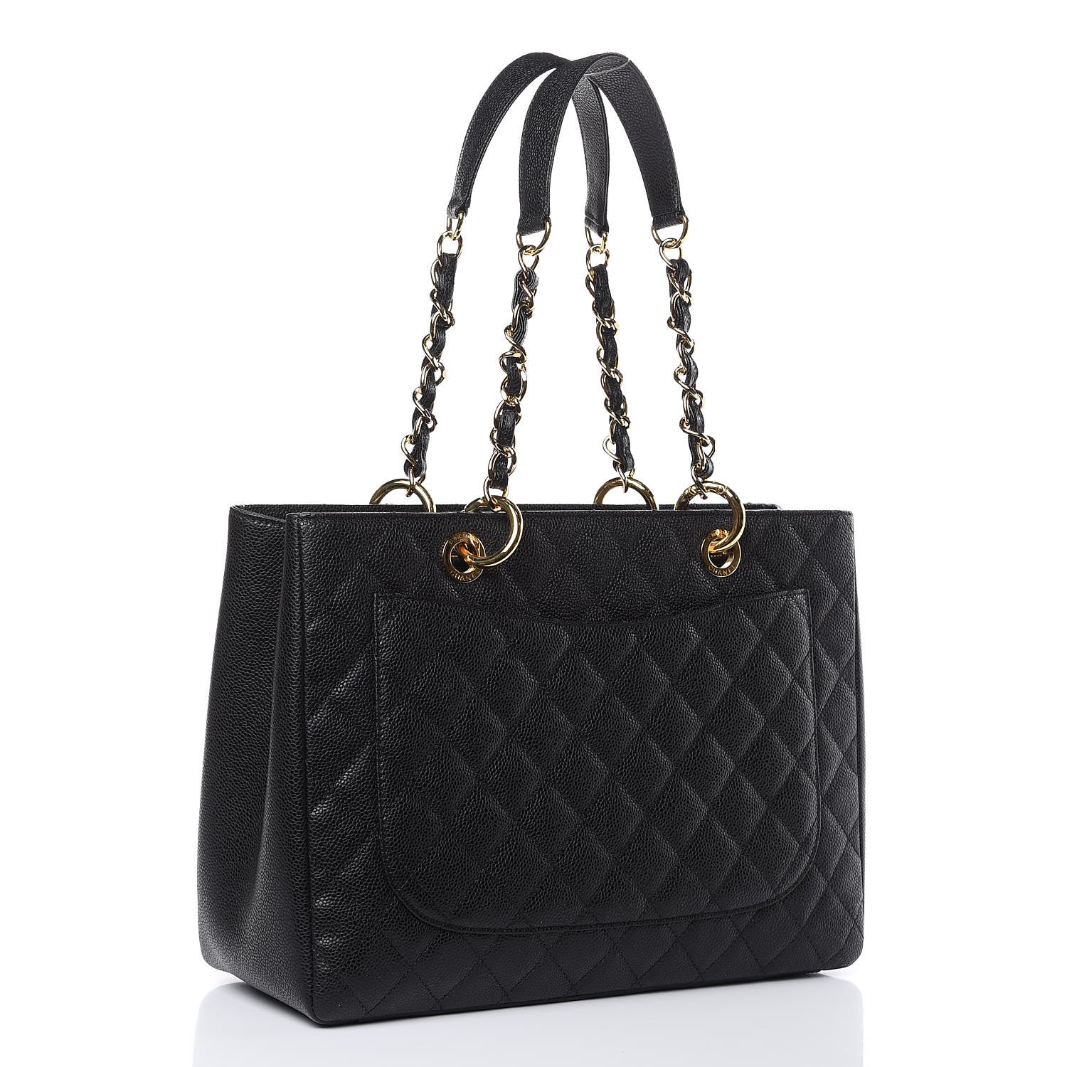 Chanel Caviar Quilted Grand Shopping Tote GST Black 3 of 9
