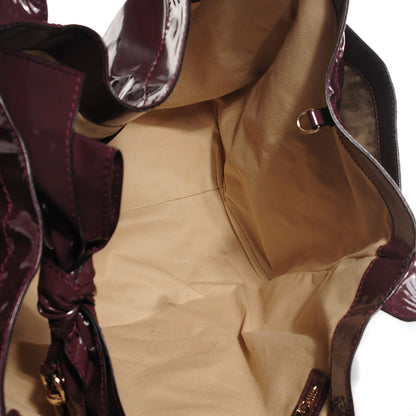 Valentino Garavani Patent Lacca Large Nuage Bow Hobo Purple 15 of 20