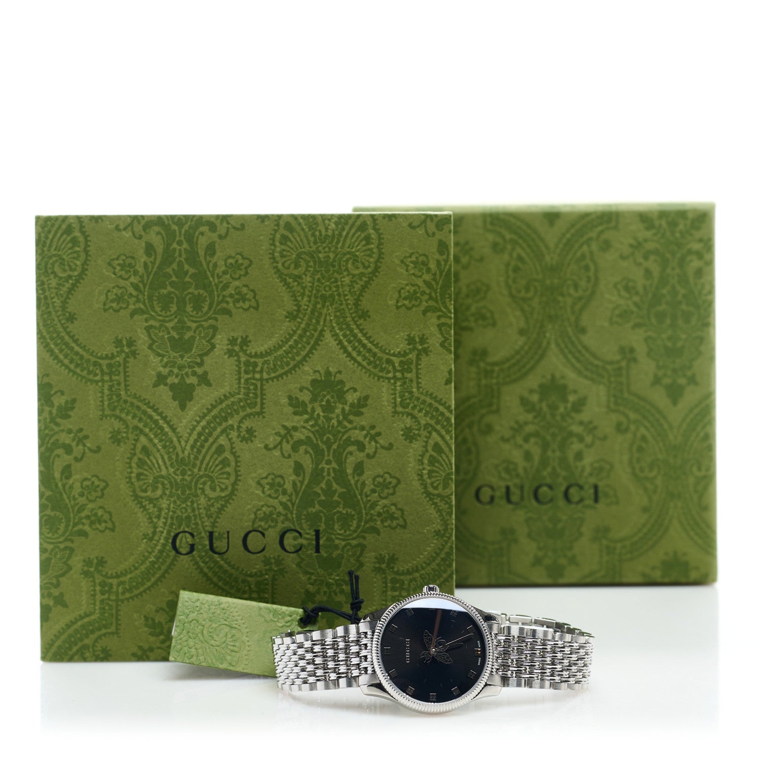 Gucci Stainless Steel 29mm G-Timeless Bee Quartz Watch Black 5 of 5