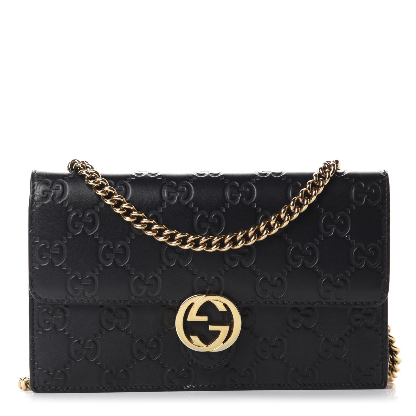 Guccissima Icon Chain Wallet Black