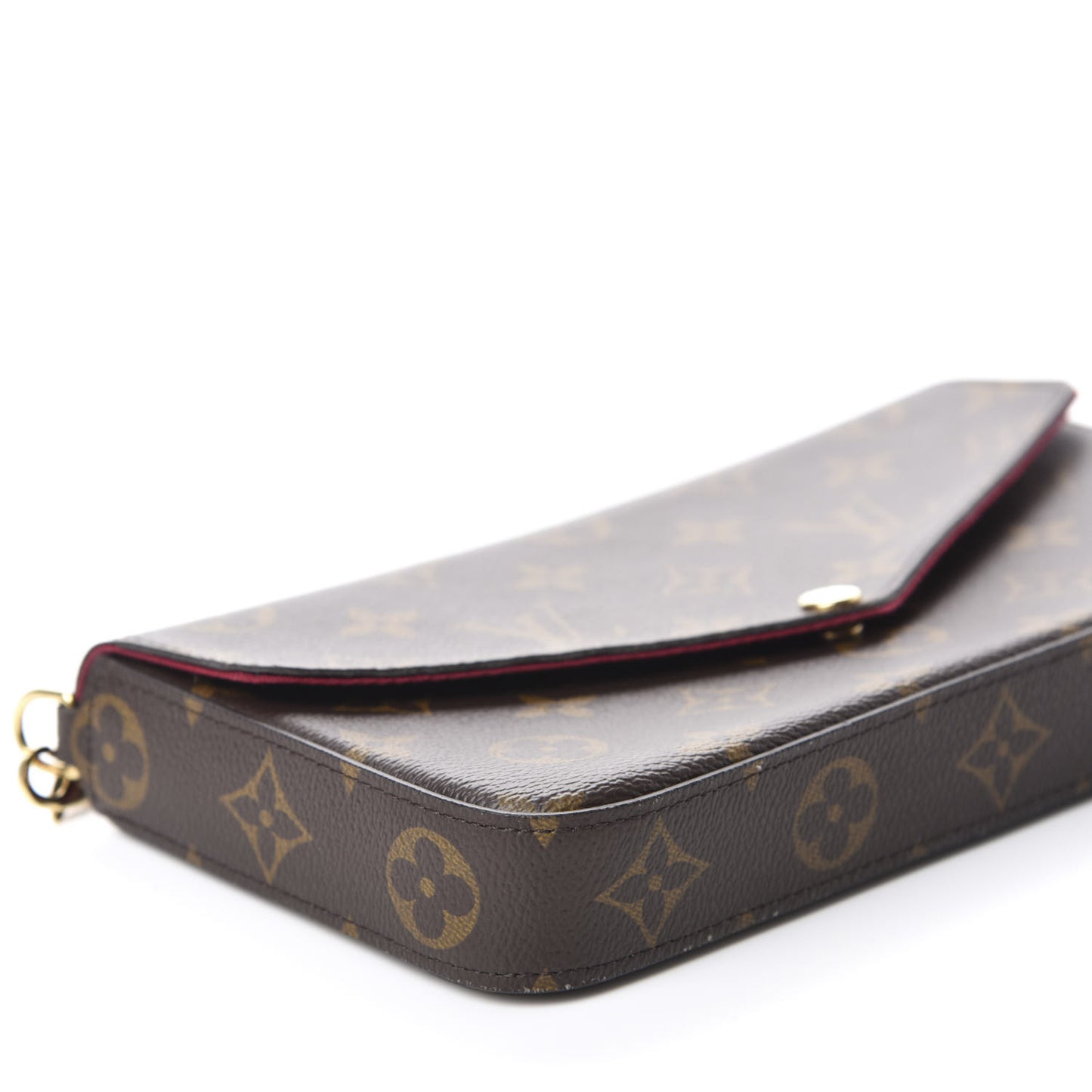 Monogram Pochette Felicie Chain Wallet Fuchsia