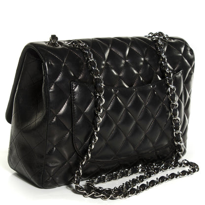 Chanel Lambskin Quilted Jumbo Single Flap Black 3 of 8