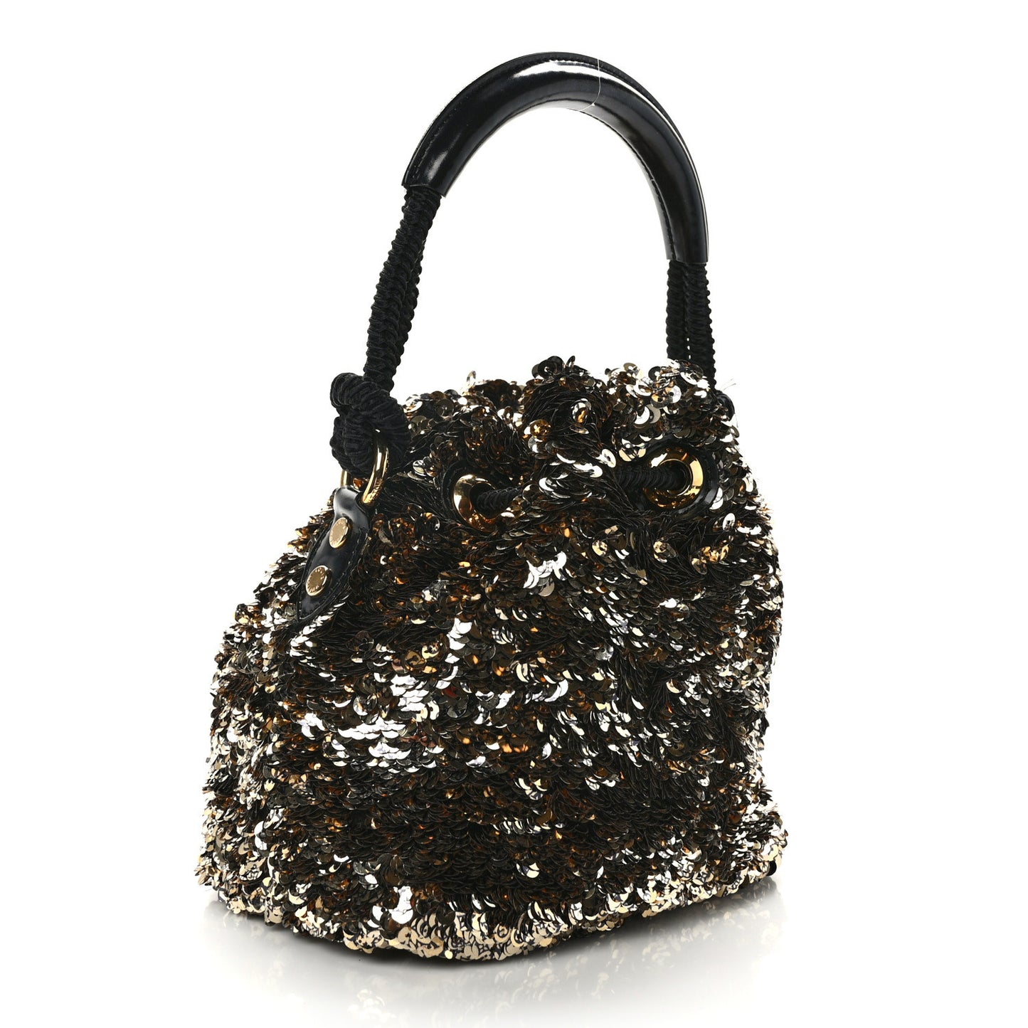 LOUIS VUITTON Sequin Mini Noe Rococo Gold
