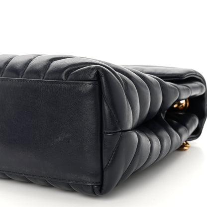 Saint Laurent Calfskin Y Quilted Monogram Medium Loulou Chain Satchel Medium Blue 10 of 11