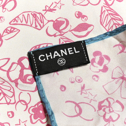 Chanel Silk CC Floral Square Scarf Multicolor 3 of 3