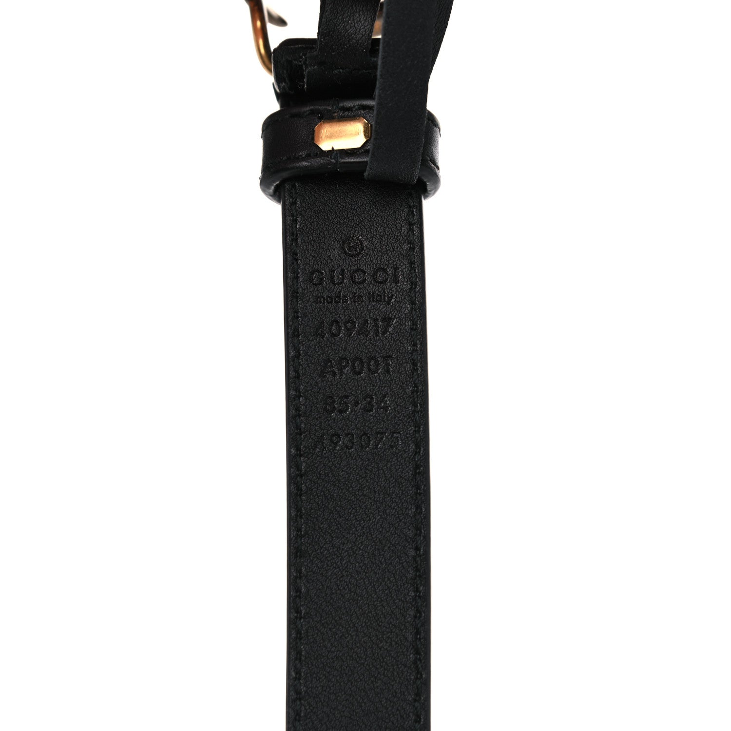Gucci Calfskin Double G 20mm Belt 85 34 Black 3 of 6