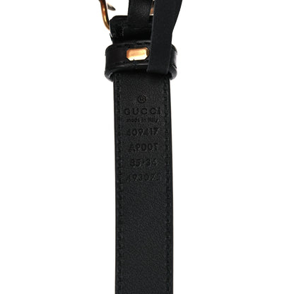 Gucci Calfskin Double G 20mm Belt 85 34 Black 3 of 6