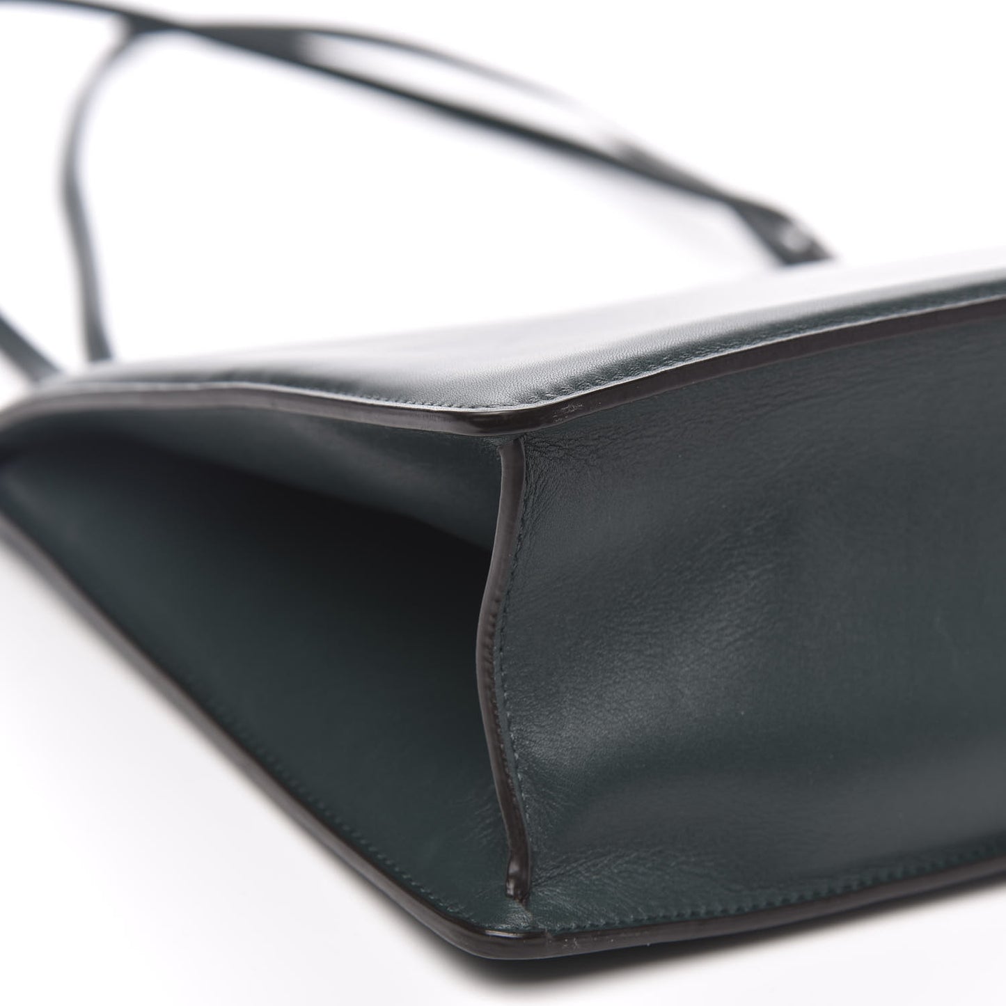 Smooth Calfskin Medium Clasp Shoulder Bag Forest