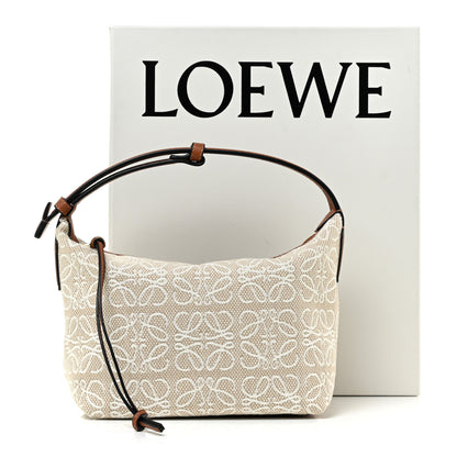 Loewe Jacquard Anagram Calfskin Small Cubi Bag Ecru Tan 17 of 17