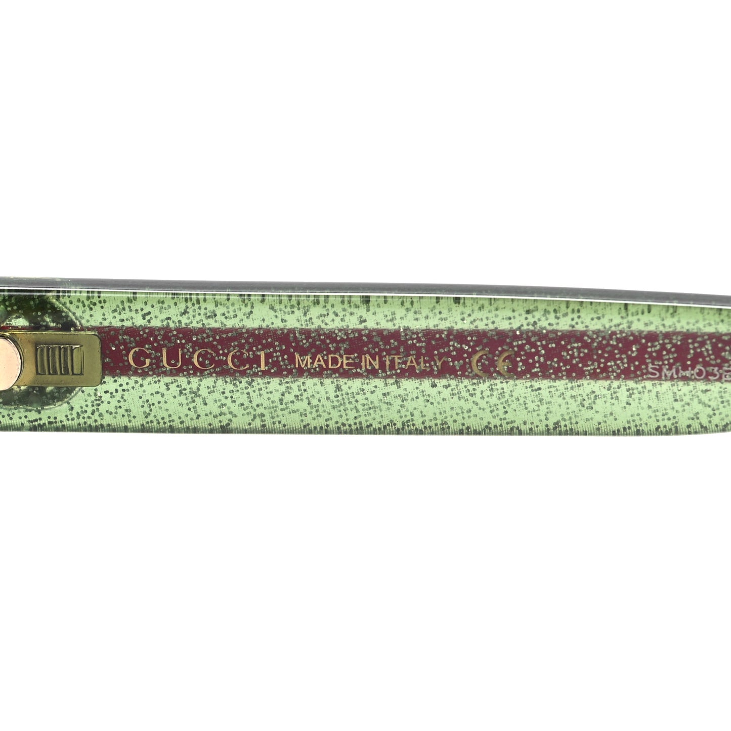 Acetate Square Frame Web Glitter Sunglasses GG0036S Havana