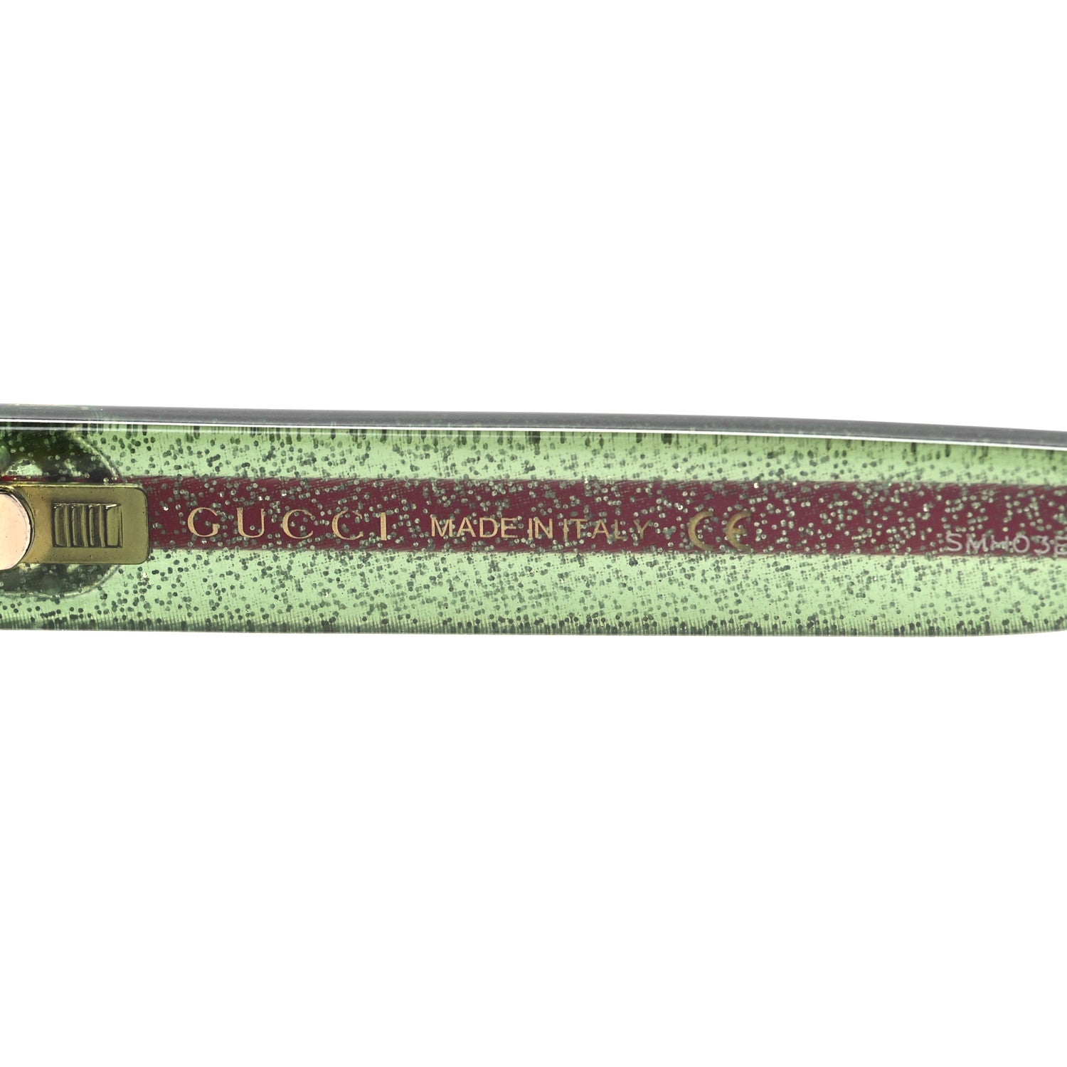 Gucci Acetate Square Frame Web Glitter Sunglasses GG0036S Havana 5 of 7