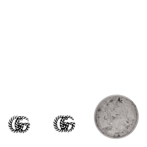 Sterling Silver Torchon Double G Earrings