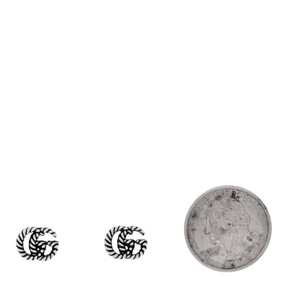 Gucci Sterling Silver Torchon Double G Earrings 2 of 4