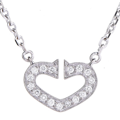 Cartier 18K White Gold Diamond Small Hearts and Symbols Pendant Necklace 4 of 6