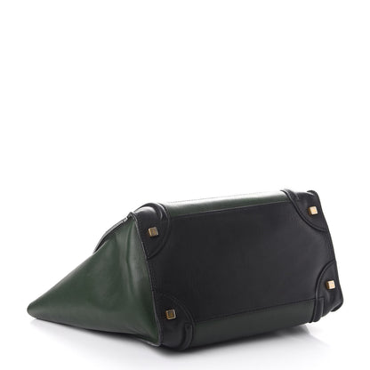 Celine Smooth Calfskin Mini Bi-Color Luggage Forest Black 4 of 18