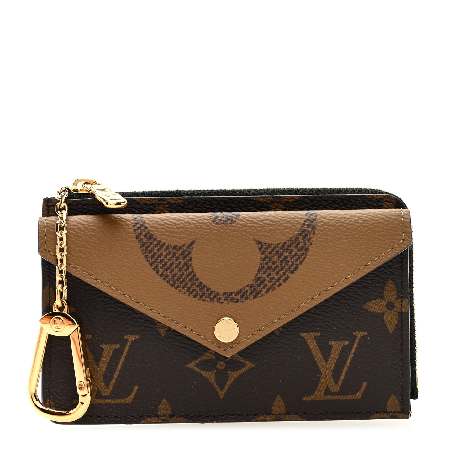 Reverse Monogram Recto Verso Card Holder Brown