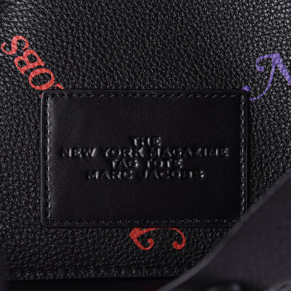Marc Jacobs X New York Magazine Grained Calfskin The Tag Tote Black 7 of 9
