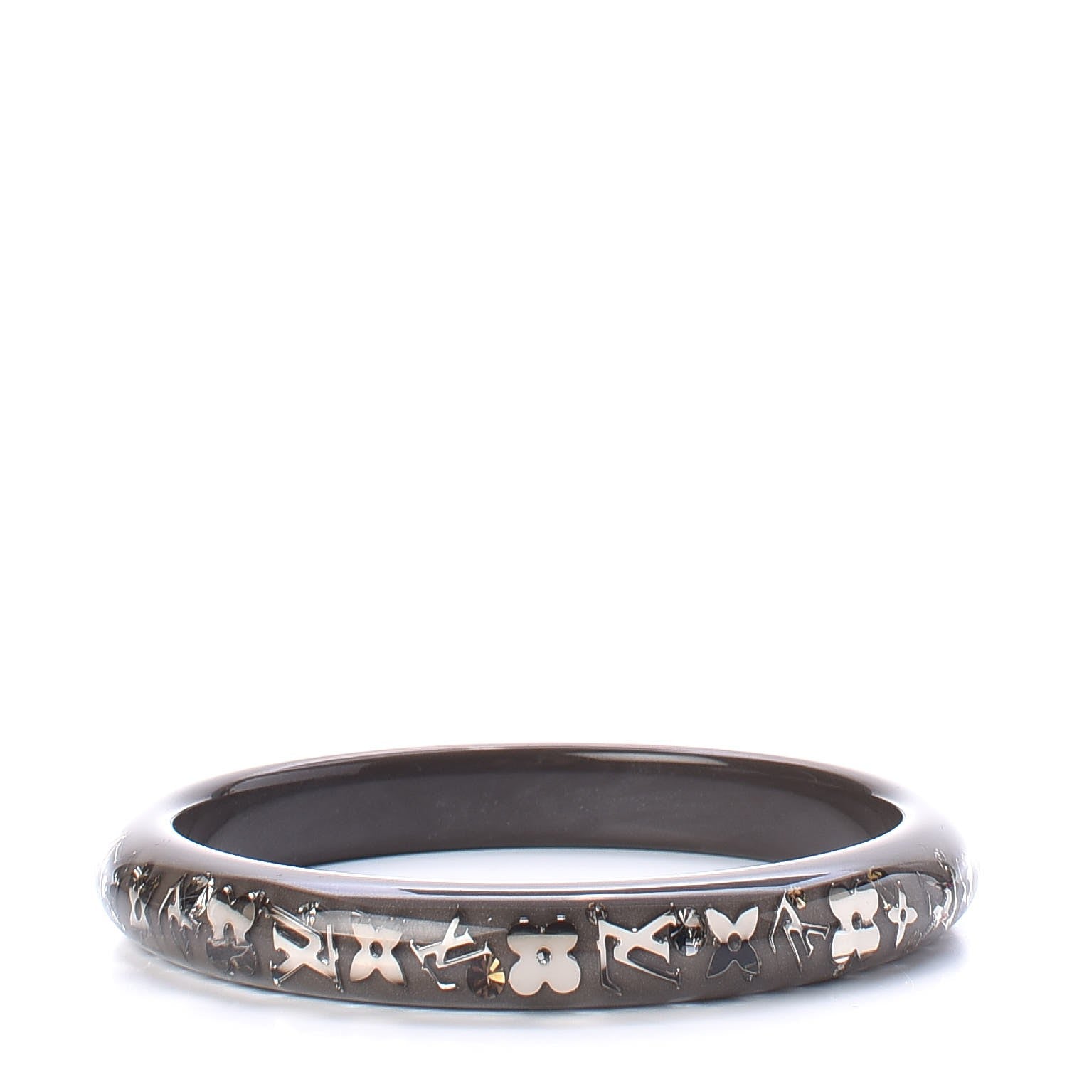 Louis Vuitton Resin Swarovski Medium Inclusion Bracelet PM Grey 3 of 4
