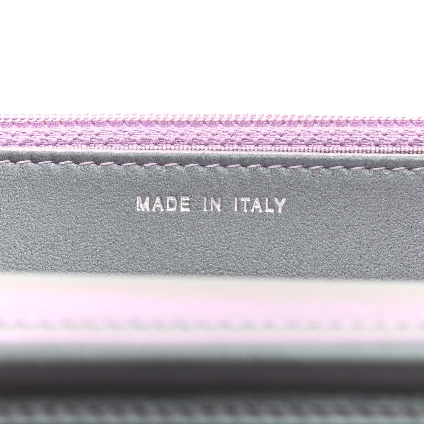 Iridescent Lambskin Quilted Reissue Wallet On Chain WOC Light Purple