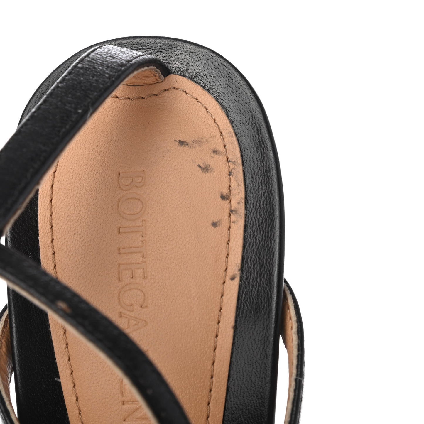 Lambskin Stretch Multi Strap 90mm Sandals 37.5 Black