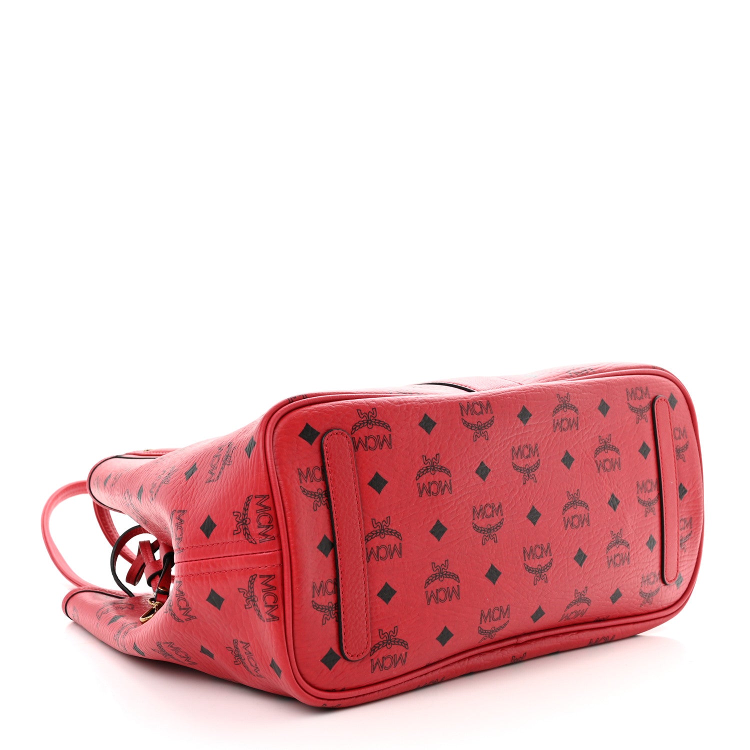 MCM Visetos Medium Liz Reversible Shopper Tote Ruby Red 7 of 15