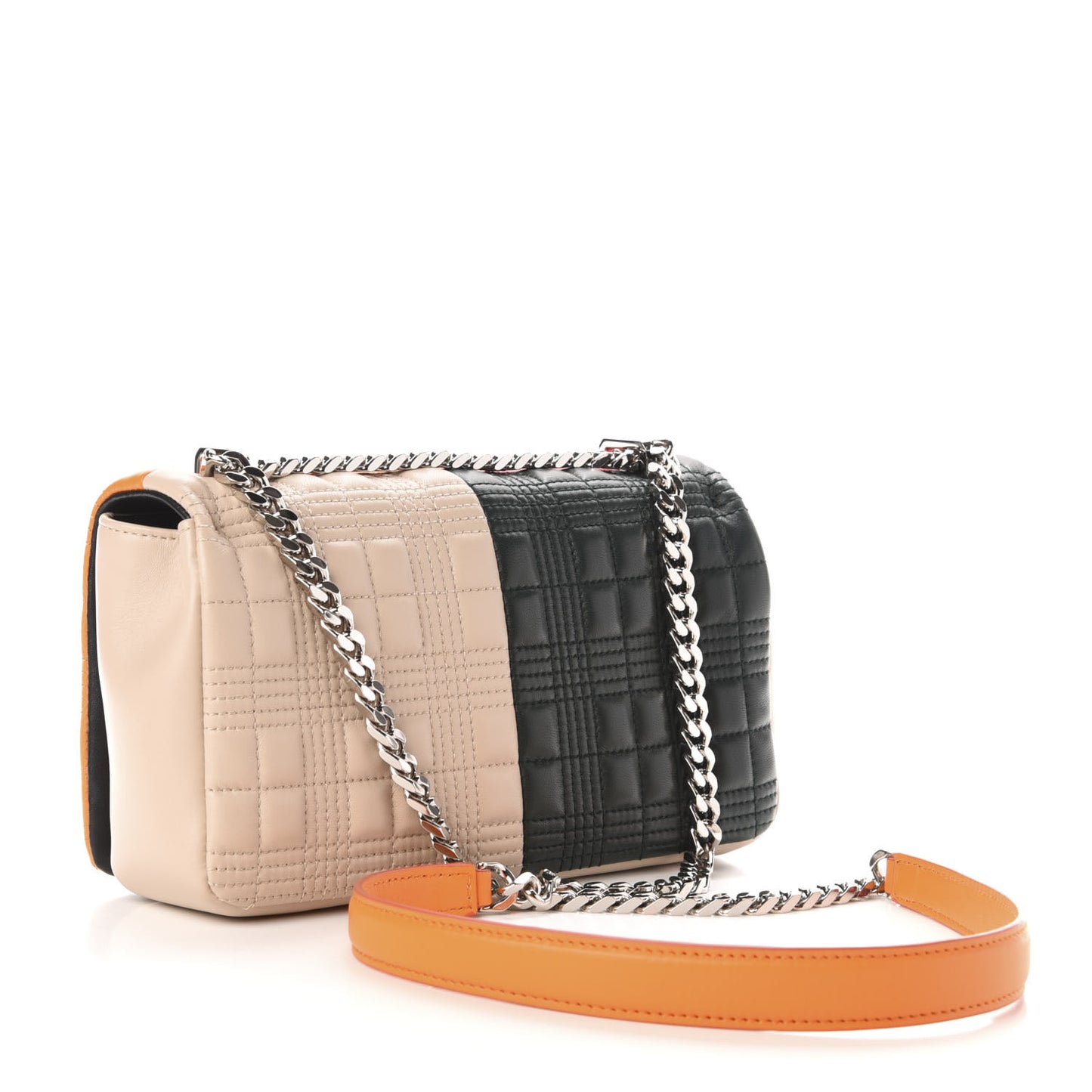 Lambskin Quilted Small Lola Bag Bright Red Orange