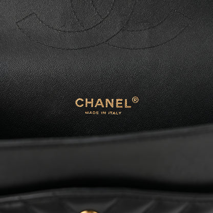 Chanel Lambskin Chevron Quilted Maxi Double Flap Black 6 of 14