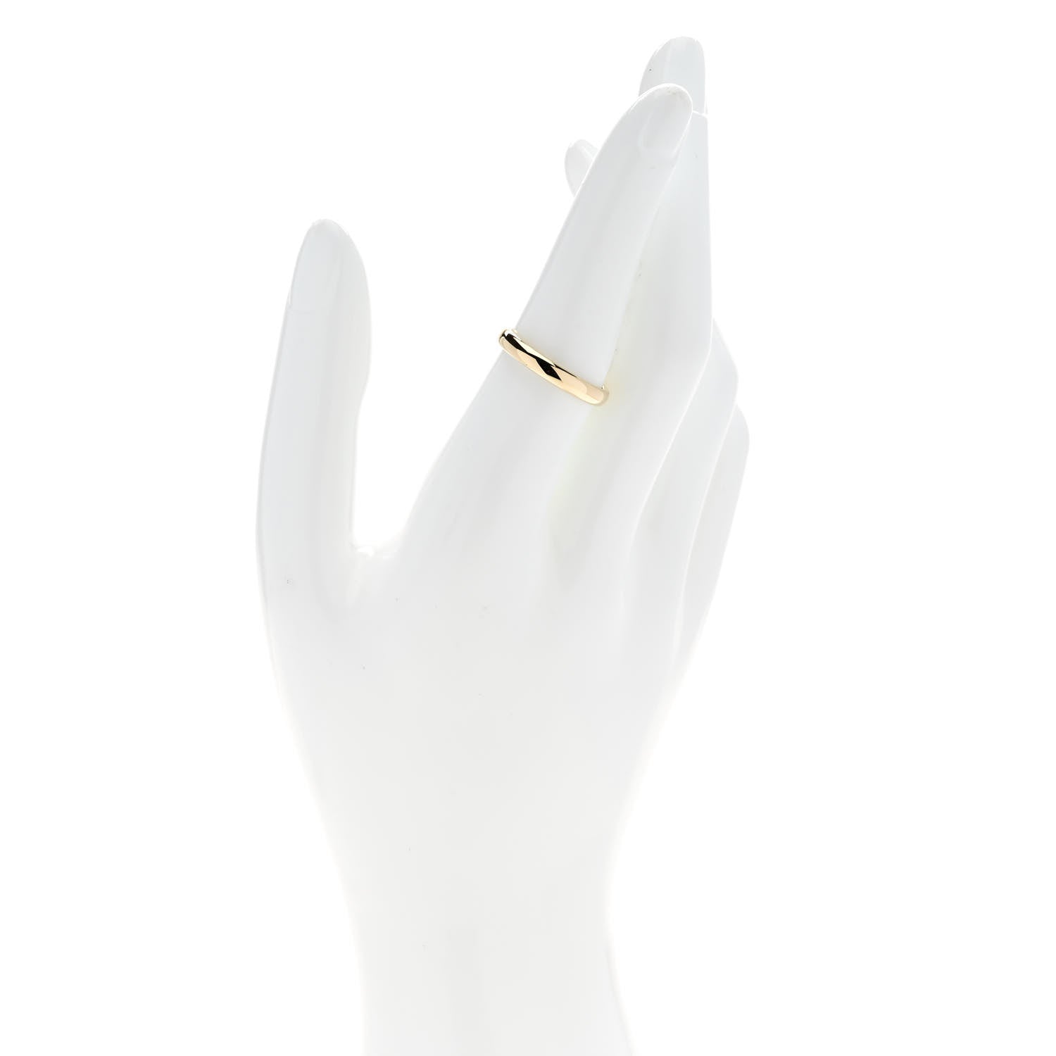 Tiffany 18K Yellow Gold 3mm Classic Wedding Band Ring 55 7.25 2 of 4