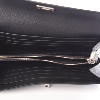 Hermes Epsom Kelly Longue Wallet Black 5 of 10