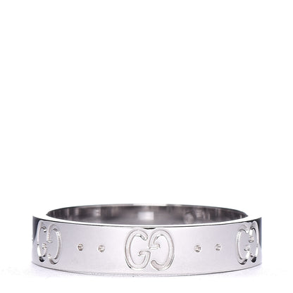 Gucci 18K White Gold 4mm Icon Thin Band Ring 52 6 1 of 6