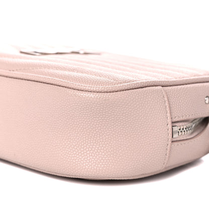 Saint Laurent Grain De Poudre Matelasse Monogram Mini Lou Camera Bag Marble Pink 9 of 11