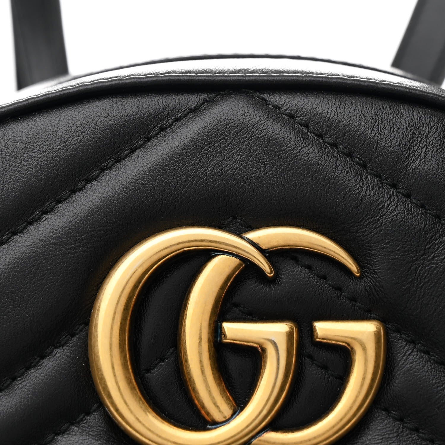 Gucci Calfskin Matelasse GG Marmont Dome Backpack Black 8 of 11