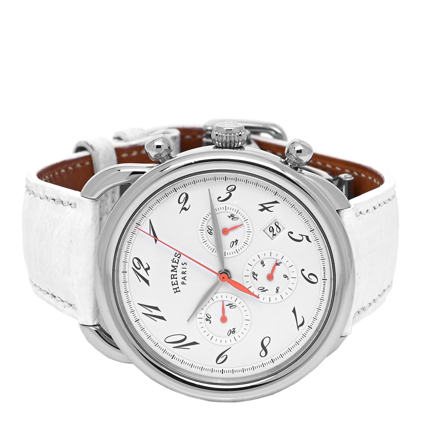 Stainless Steel Courchevel 43mm Arceau Automatic Watch Blanc
