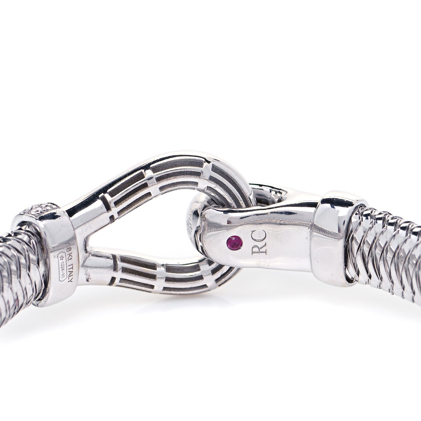 18K White Gold Diamond Primavera Buckle Bracelet