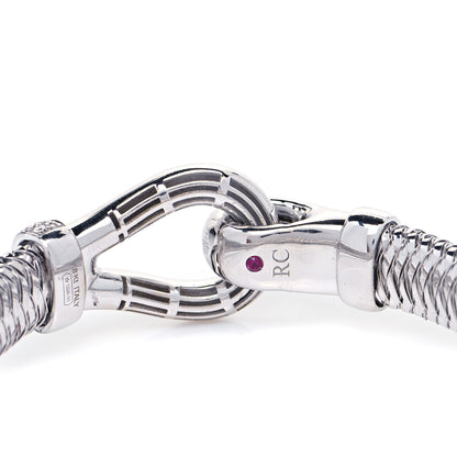 Roberto Coin 18K White Gold Diamond Primavera Buckle Bracelet 8 of 8