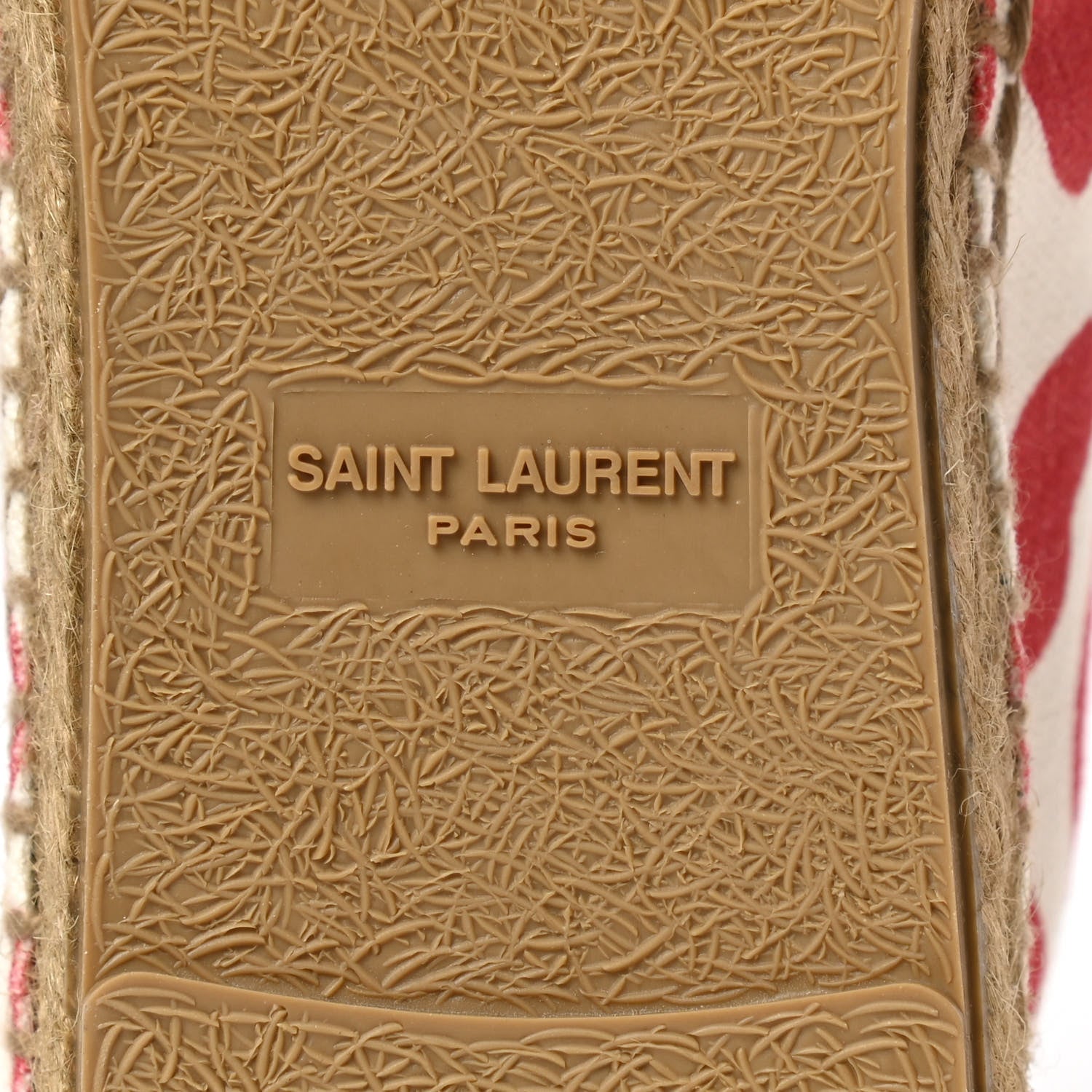 Saint Laurent Lip Print Canvas Espadrilles 39 Bianco Rosso Black 6 of 10