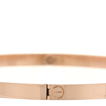 Cartier 18K Pink Gold 6 Diamond Small LOVE Bracelet 18 5 of 9