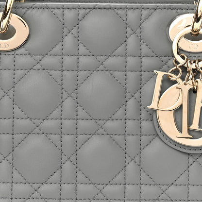 Christian Dior Lambskin Cannage Medium Lady Dior Grey 8 of 12