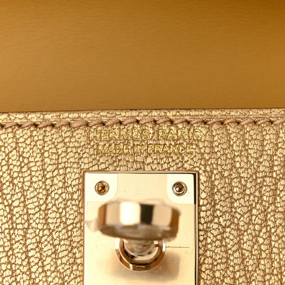 Hermes Metallic Chevre Chamkilight Mini Kelly Sellier 20 Dore 6 of 11