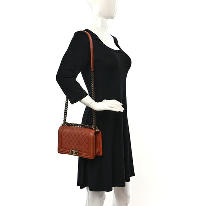 Chanel Calfskin Medium Boy Flap Brown 2 of 9