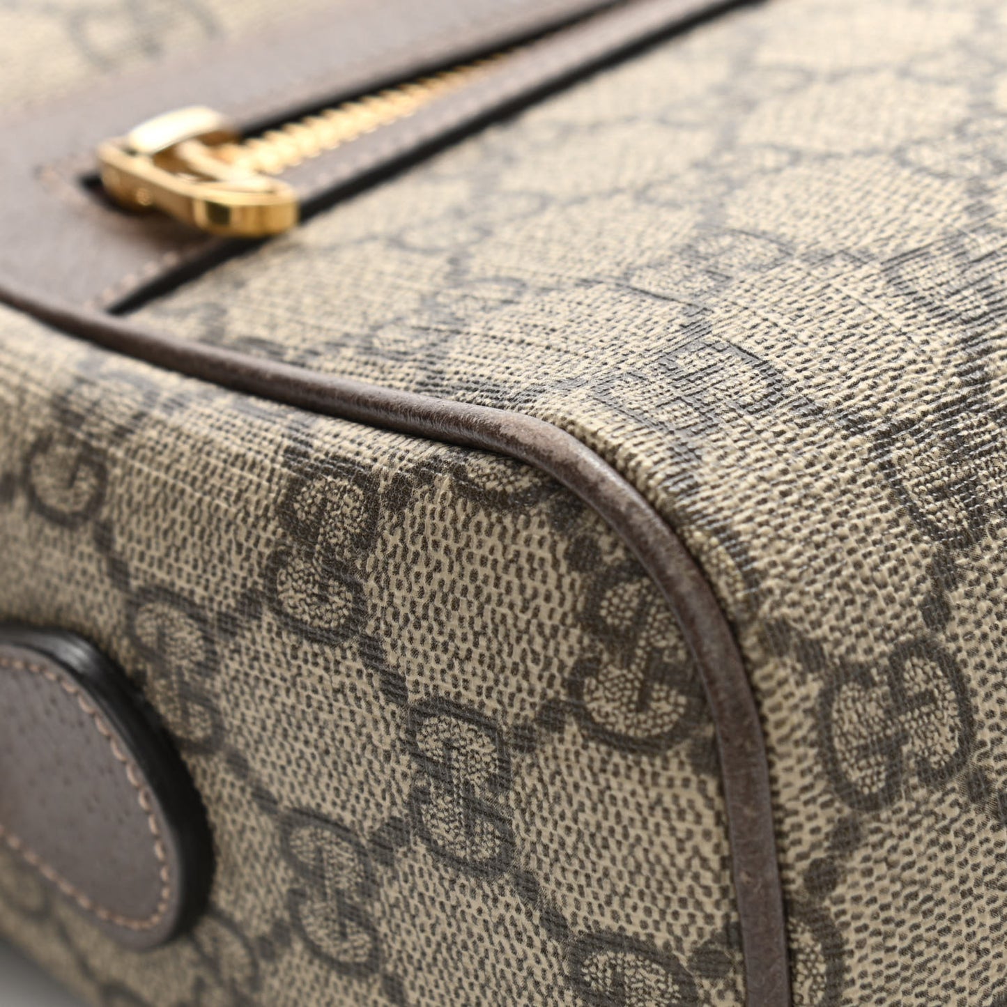 GG Supreme Monogram Web Small Ophidia Shoulder Bag Brown