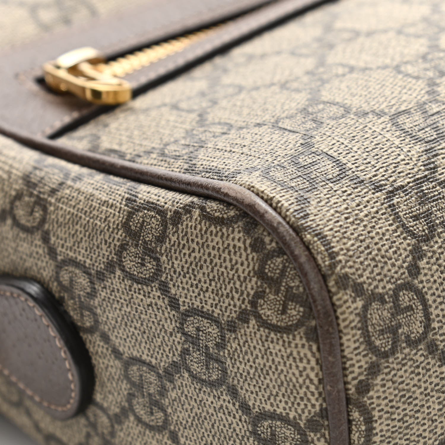Gucci GG Supreme Monogram Web Small Ophidia Shoulder Bag Brown 13 of 15