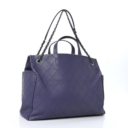 Chanel Calfskin CC Pocket Tote Purple 3 of 11