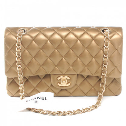 Chanel Lambskin Medium Double Flap Metallic Khaki 1 of 7