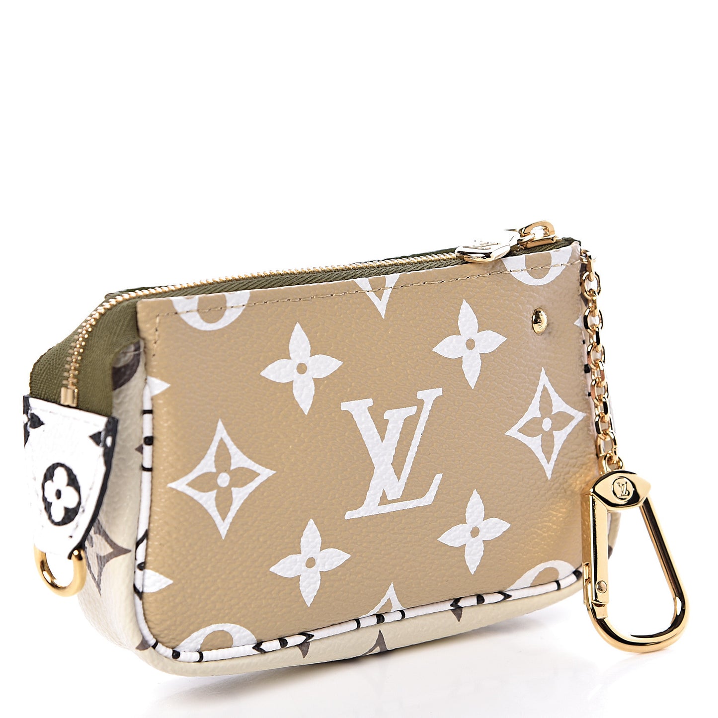 Monogram Giant Micro Pochette Accessories Kaki White